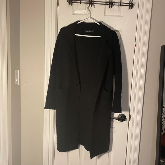 LYLA + LUXE FITTED KNIT COAT (Small, Black) - Picture 2 of 8